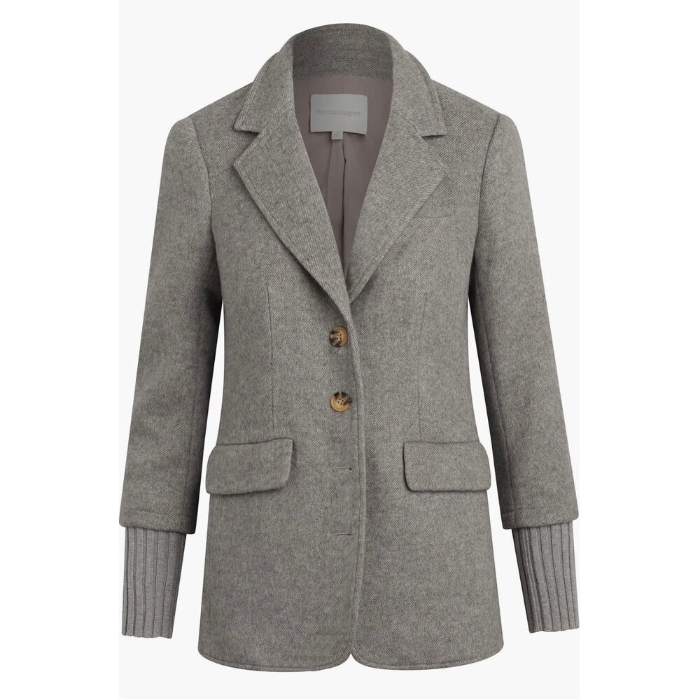 Favorite Daughter 'The City' Frost Gray Layered Blazer L - Picture 6 of 6